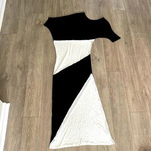 Black Brad Black & White Maxi Dress